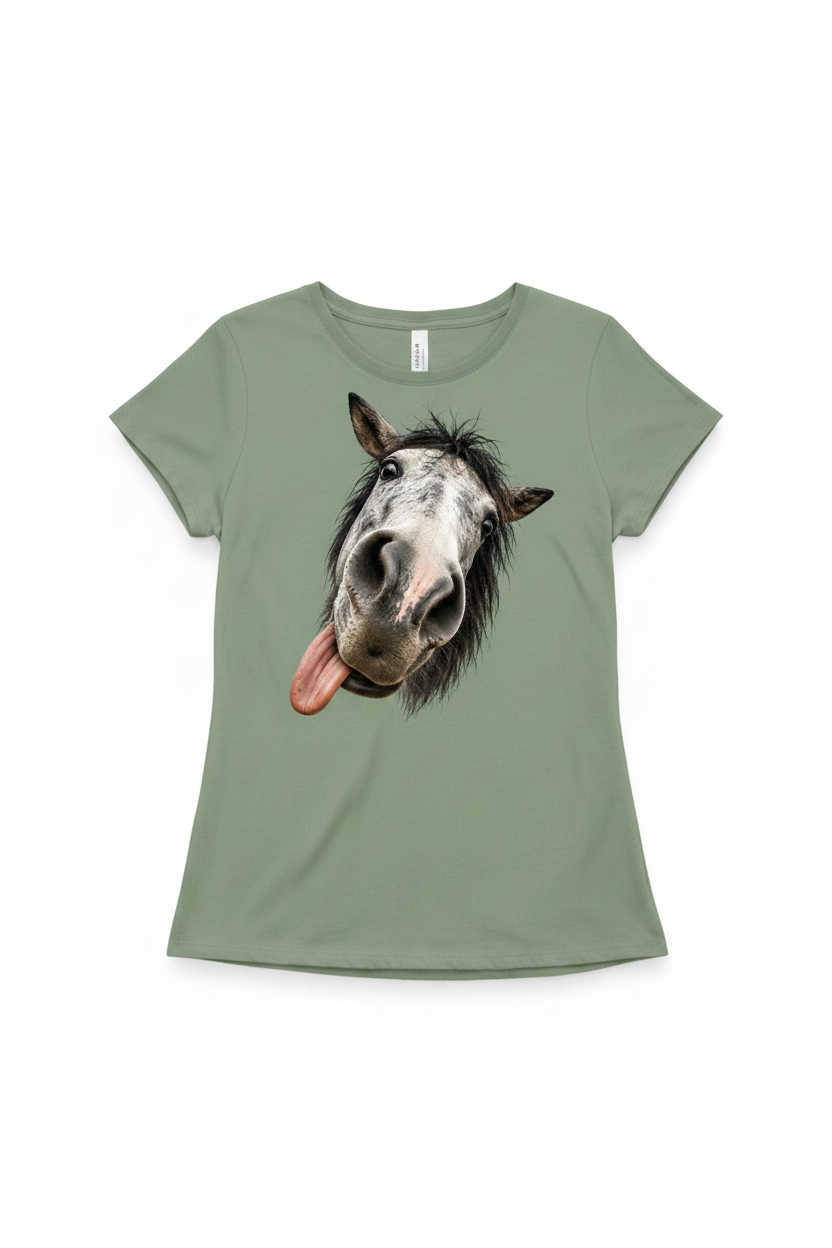 Funny Goofy Horse graphic tee
