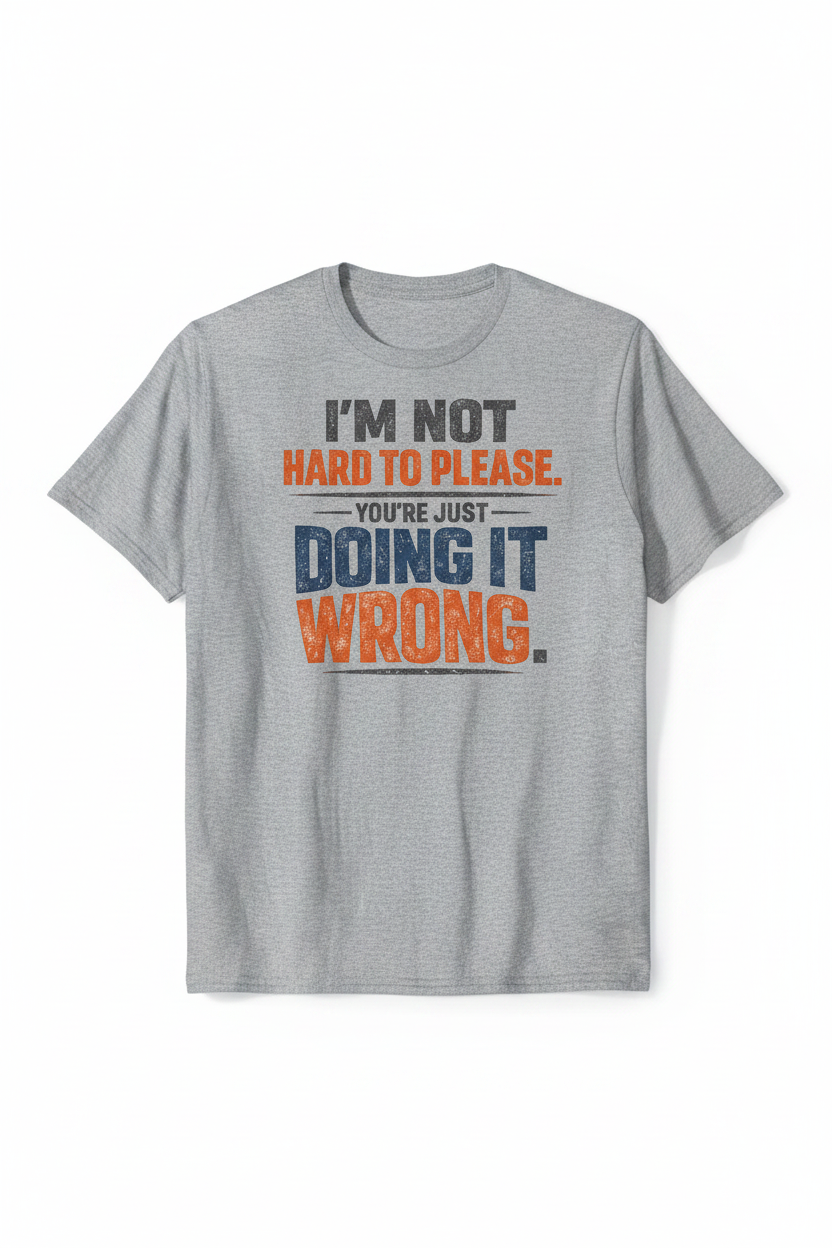I'm Not Hard to Please funny dad graphic tee