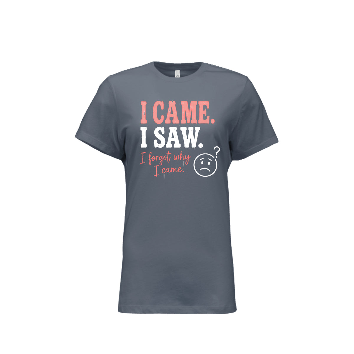 I Came I Saw I Forgot Why I Came funny women’s graphic tee